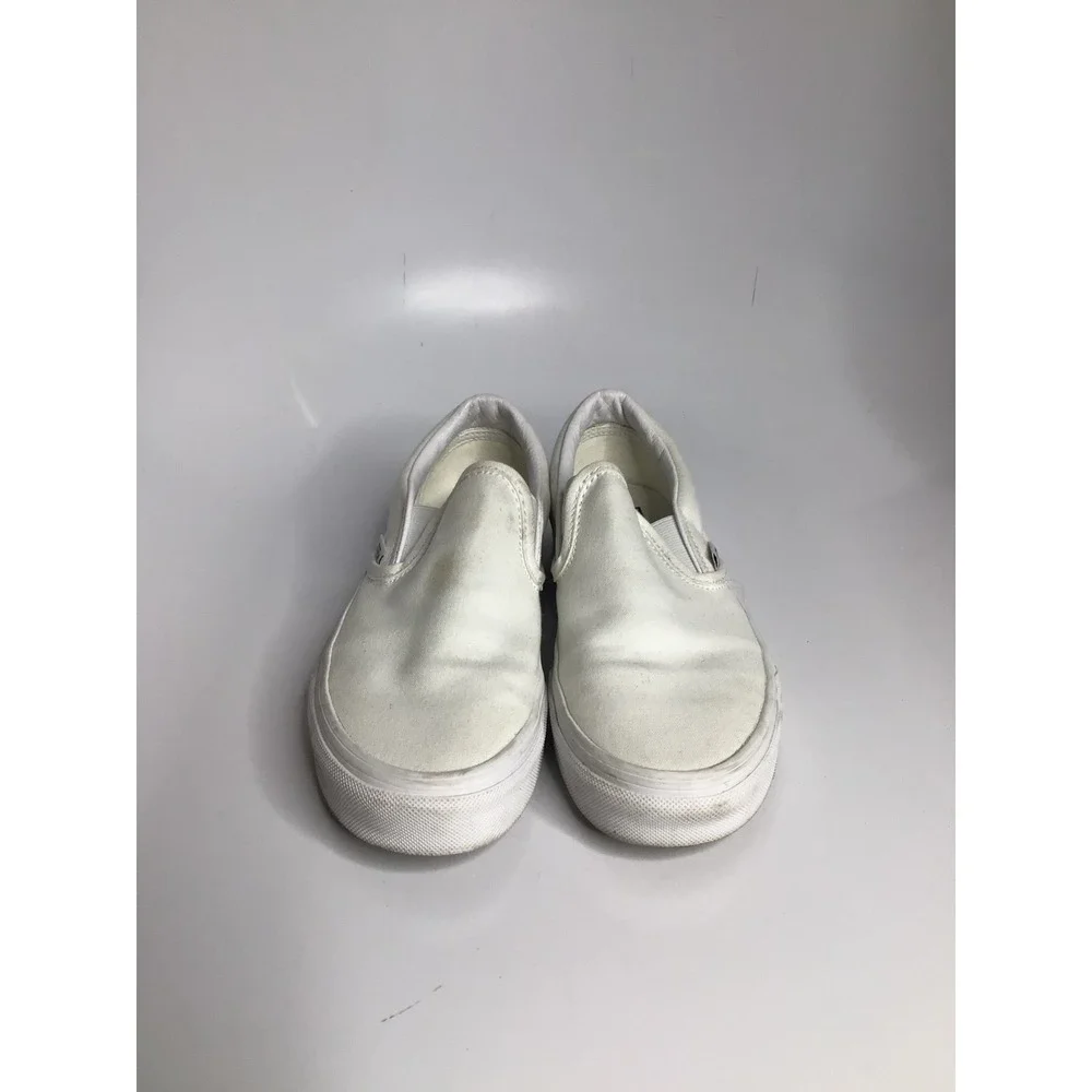 Vans Slip-On Shoes Womens 6 White Good Canvas Low Top Sneakers casual trendy
